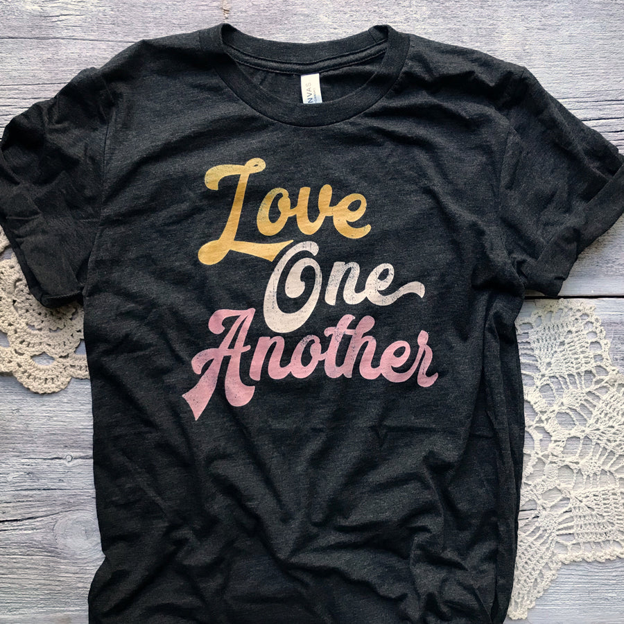 Love One Another script Triblend Tee / T Shirt