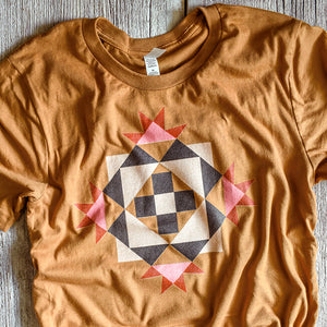 Mosaic Patchwork Star Quilt Block Tee / T shirt