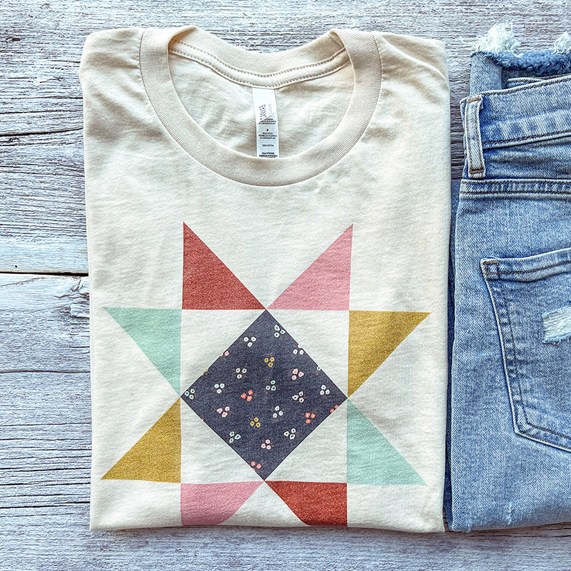 Quilt Block Star Tee Fancy That Design House