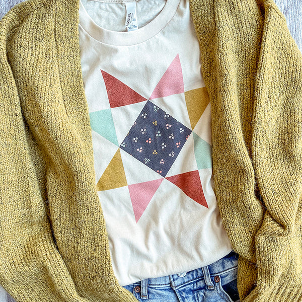 Quilt Block Star Tee - Fancy That Design House & Co.