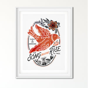 Our Song Shall Rise to Thee Art Poster Print