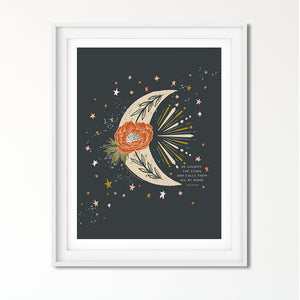 He Counts the Stars Art Poster Print