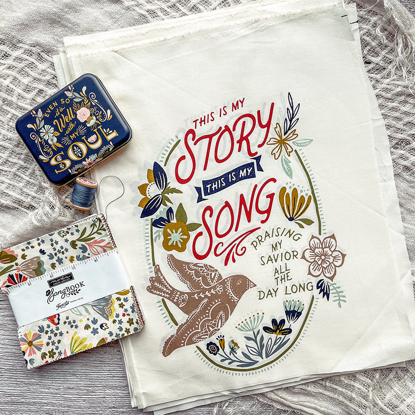Moda Songbook Patterns Moda Songbook Hymn Panel - Individual Prints - This is my story, this ...