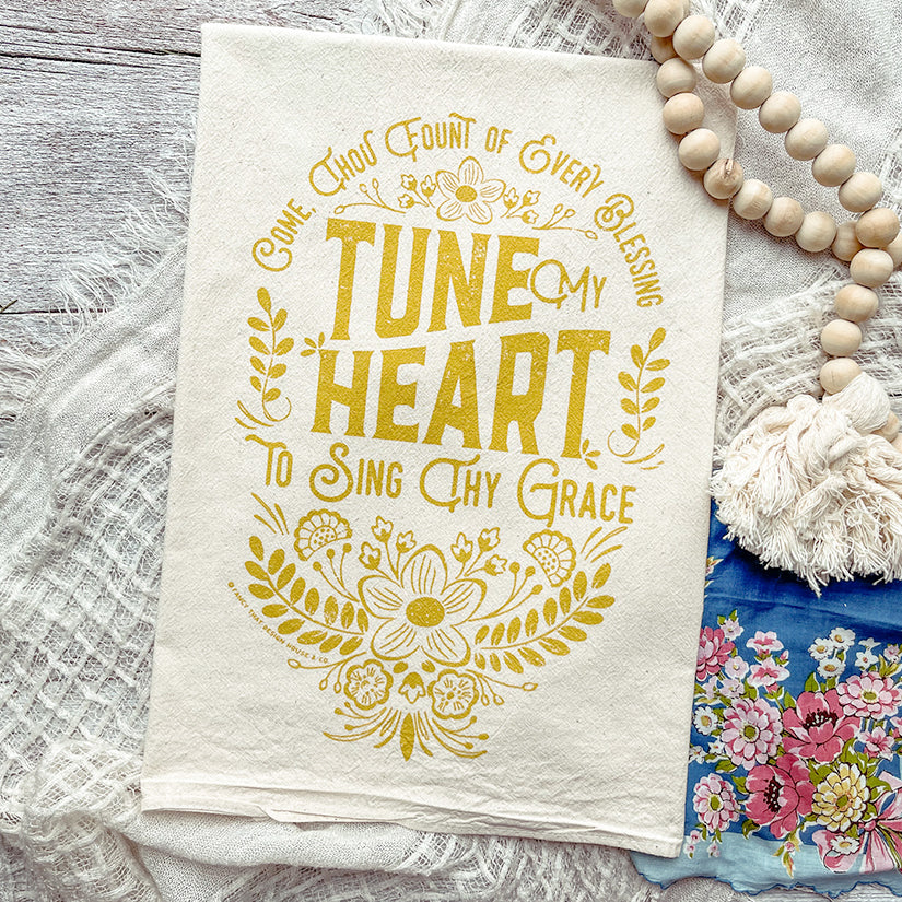 Come Thou Fount / Tune My Heart Hymn Tea Towel