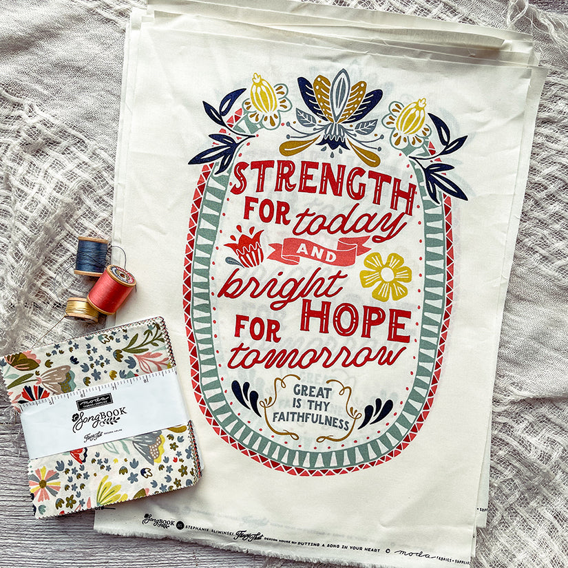 Moda Songbook Patterns Moda Songbook Hymn Panel - Individual Prints - Strength for Today ...
