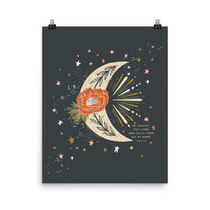 He Counts the Stars Art Poster Print