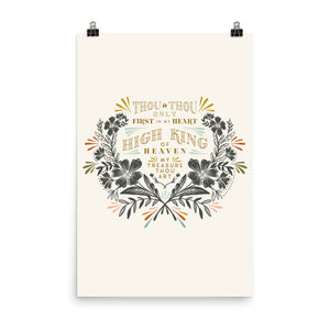 Thou & Thou Only (Be Thou My Vision) Art Poster Print