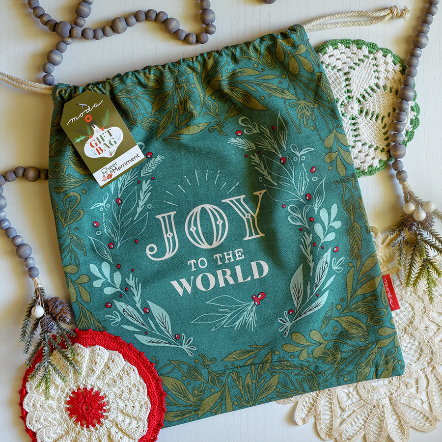 Cheer & Merriment Cotton Drawstring Gift Bag