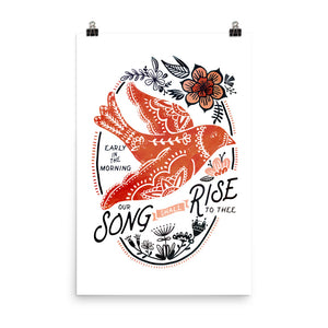 Our Song Shall Rise to Thee Art Poster Print