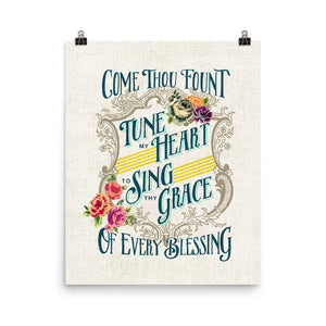 Come Thou Fount / Tune My Heart Art Poster Print