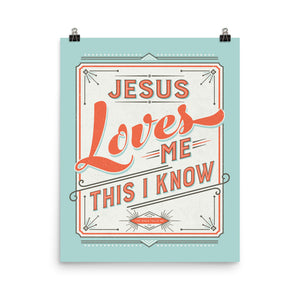 Jesus Loves Me Art Poster Print