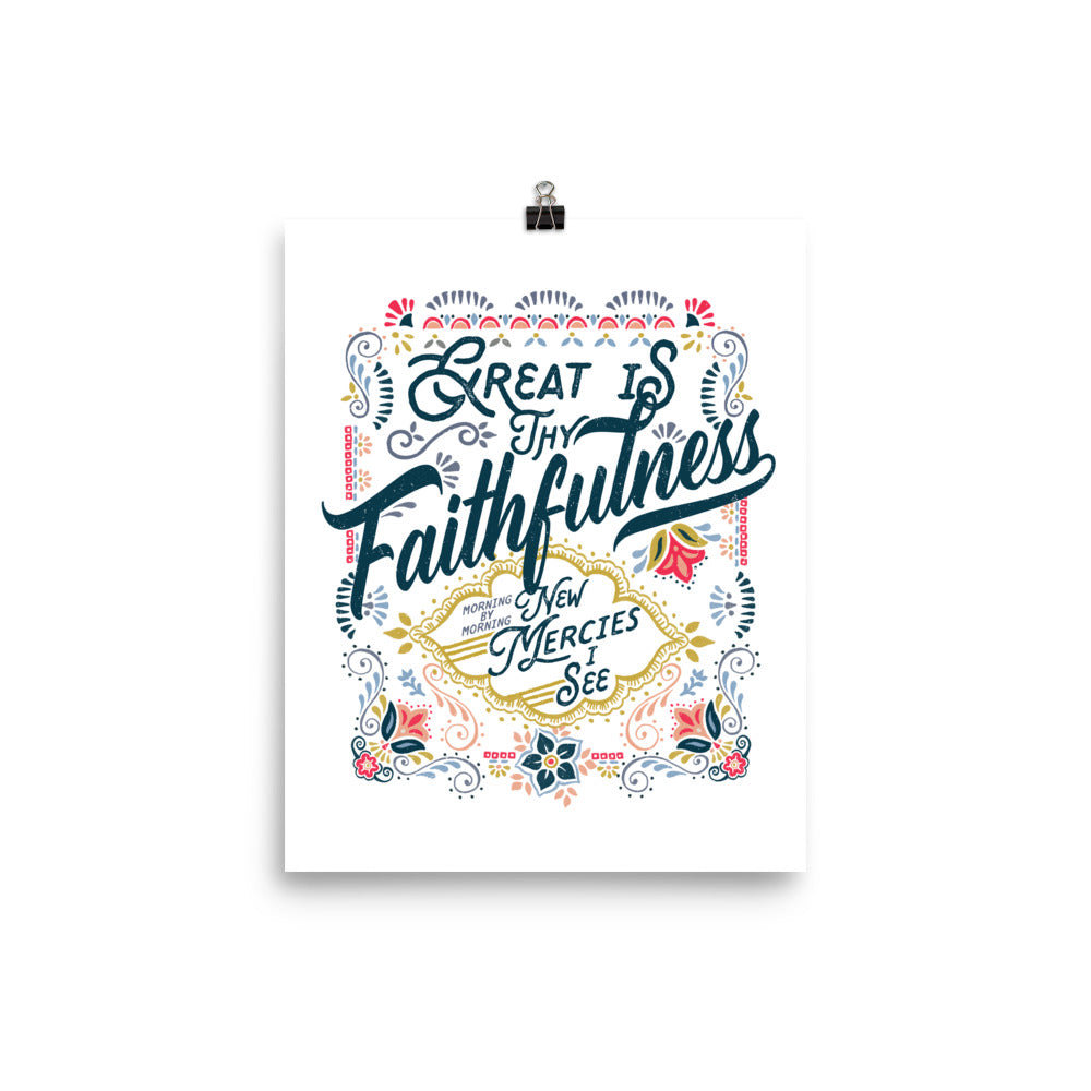 Great Is Thy Faithfulness Art Poster Print
