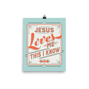 Jesus Loves Me Art Poster Print