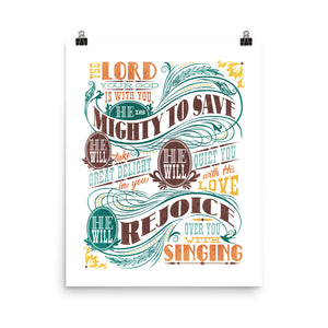 Mighty to Save Art Poster Print