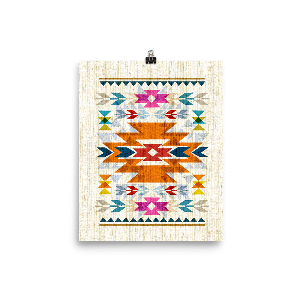 Bright, Navajo Inspired Pattern Art Poster Print