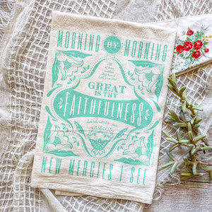 Morning by Morning, Great is Thy Faithfulness Tea Towel