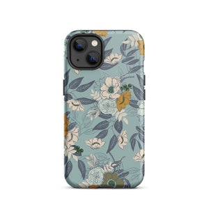 Floral Bouquet Dual Layer iPhone case - Blue
