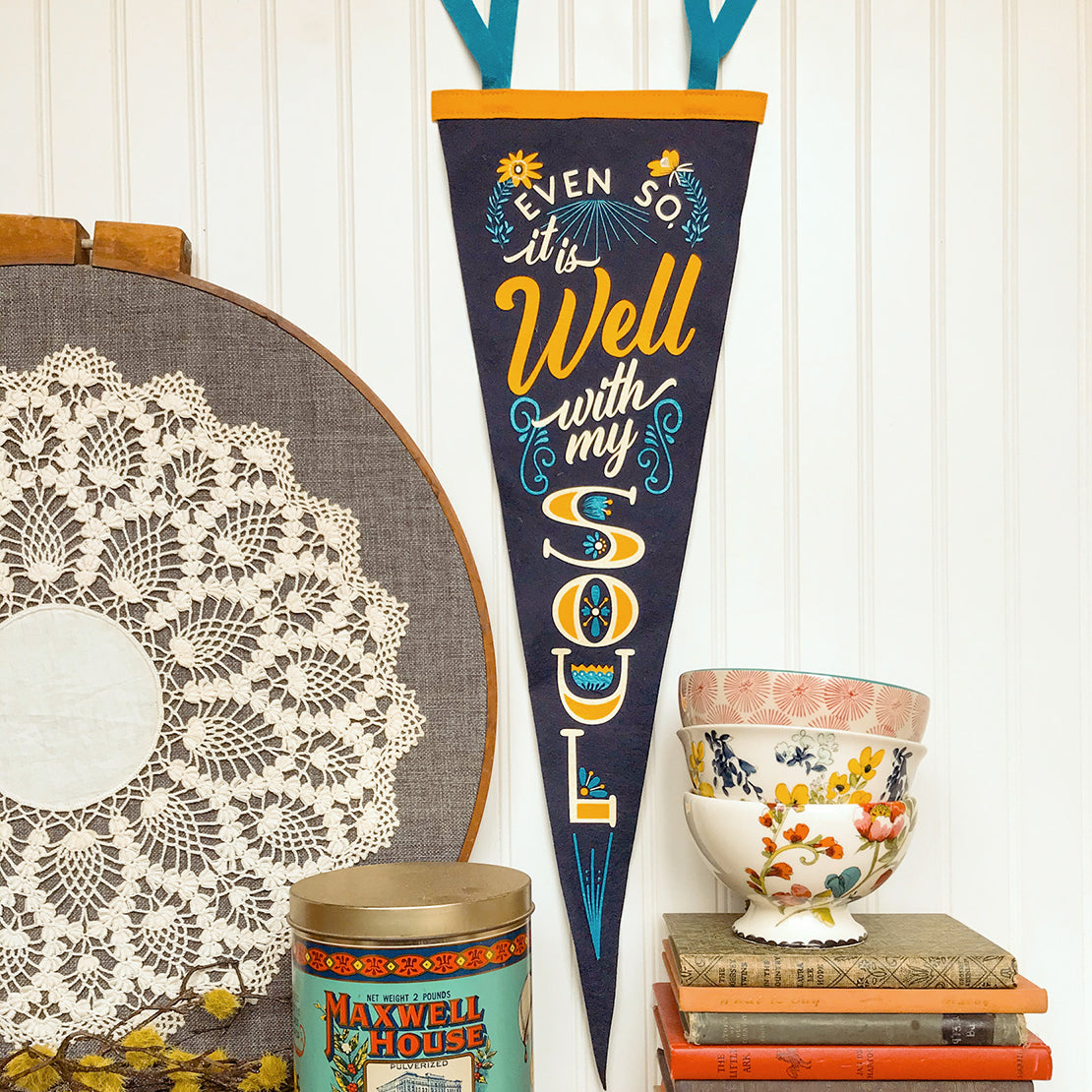 It Is Well With My Soul - Printed Wool Pennant