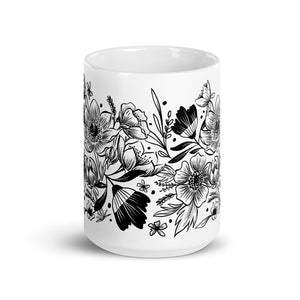 Floral Wraparound Print Mug