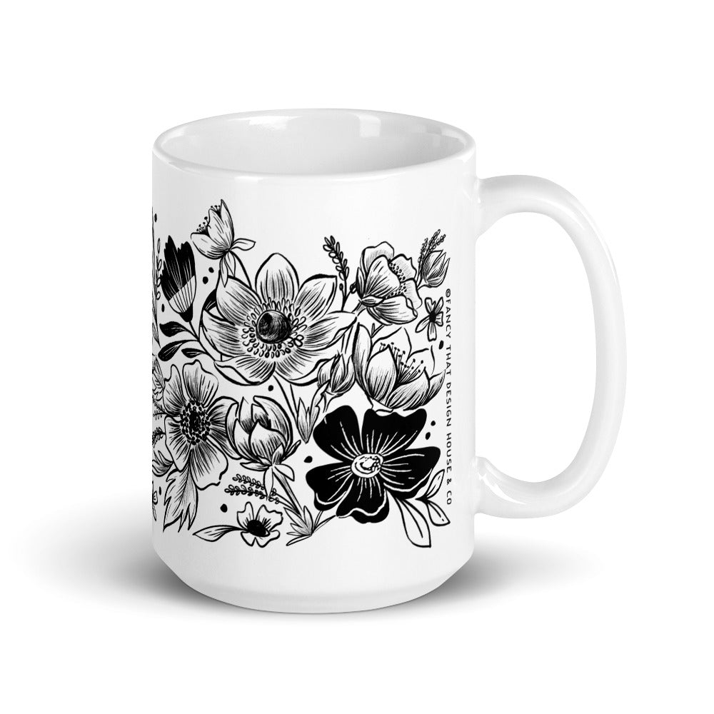 Floral Wraparound Print Mug